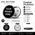 Custom Pin Button 44mm Satuan | Pin Badge Logo Nama Foto Komunitas Sekolah Seminar Event Metal Back Custom Pin Button 44mm Satuan | Pin Badge Logo Nama Foto Komunitas Sekolah Seminar Event Metal Back